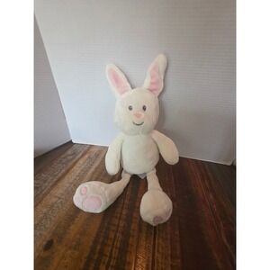 Little Miracles White Bunny Rabbit Plush Pink Ears Stuffed Animal Nemcor 630130